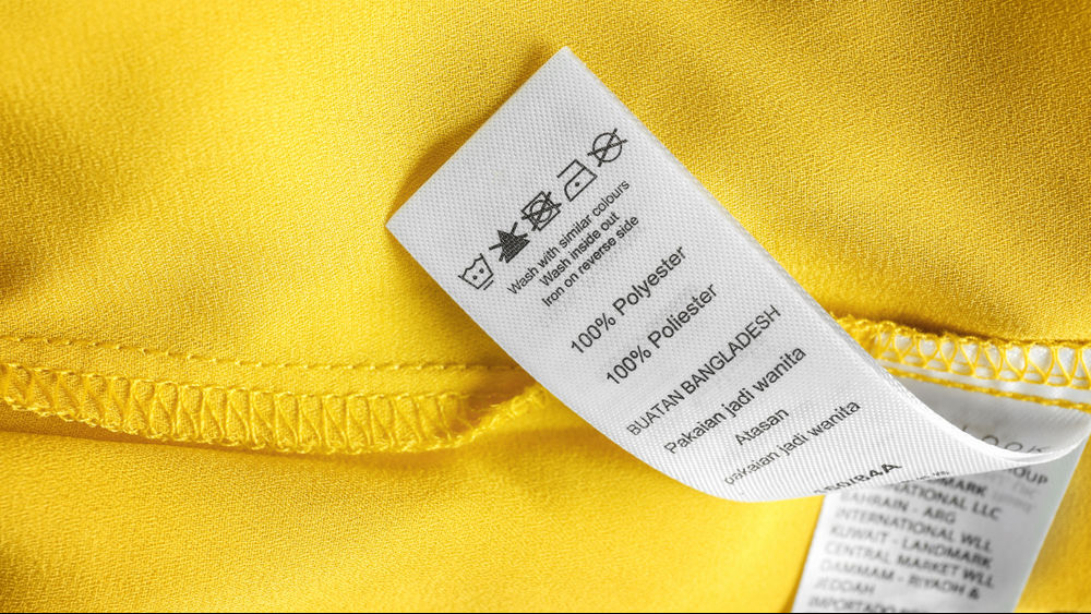 Polyester fabric tag