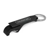 Branded bottle shop opener keyring