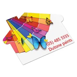 100113 House Shaped Vinyl Printed Stickers - 70mm x 50mm