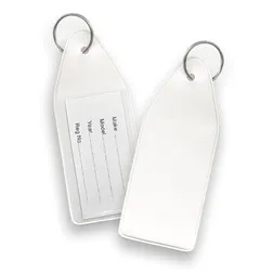Vinyl Vehicle Registration Key Tag with Removable Insert