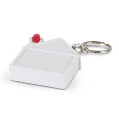 House Shaped Locking Tape Measure Keyring with Metric Imperial Scale
