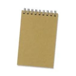 Compact Kraft Notepad with Wiro Binding and Recycled Lined Pages
