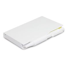 Compact Plastic Note Pad with Adhesive Flags and Pen