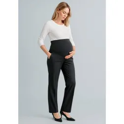Maternity Cool Stretch Professional Trousers with Bamboo Charcoal