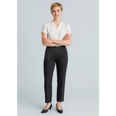 Womens Cool Stretch Bandless Bamboo Charcoal Dress Pants