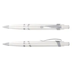 Athena Retractable Ballpoint Pen with Metallic Barrel Chrome Trim