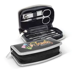 Zippered Manicure Set with Chrome Trim