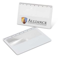 Credit Card Magnifier with Metric Ruler