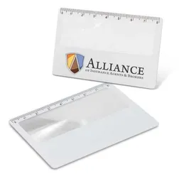 Credit Card Magnifier with Metric Ruler