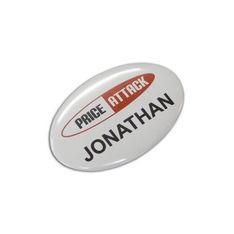 Short Run Oval Button Badge with Pin Attachment