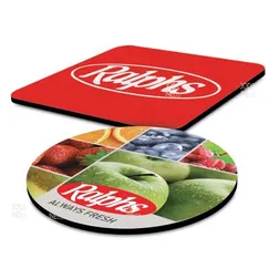 105296 Precision Rectangle Or Round Printed Mouse Pads With Rubber Base