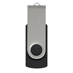 Helix 4GB Soft Touch Rubber Aluminium Swivel USB Drive