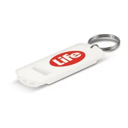 High Volume Plastic Safety Whistle with Keyring