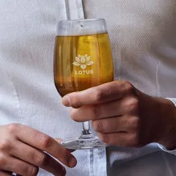 105639 385ml Maldive Branded Beer Glasses - 385 ml