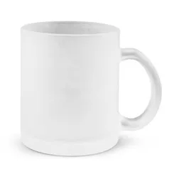 Venetian Frosted Glass Coffee Mug with Natural Etch Laser Engraving