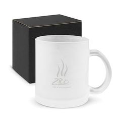 Frosted Glass Mug with Laser Engraving