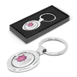 Oval Resin Coated Key Rings with Engraving