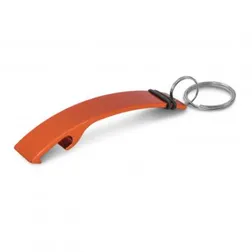 Aluminium Bottle Opener Keyrings with Rubber Accents
