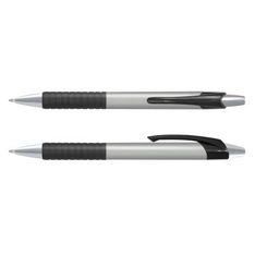 Cleo Retractable Ballpoint Pen Soft Touch Grip Chrome Trim