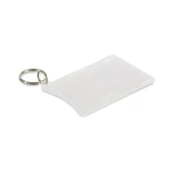 Clear Single Card Holder with Keyring