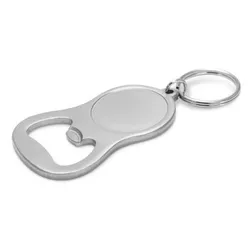 Chevron Metal Bottle Opener Keyring with Laser Engraving