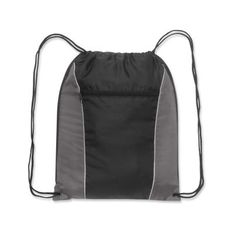 Ranger Polyester Drawstring Backpack with Front Zip Pocket