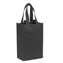 Dual Compartment Wine Carrier Tote Non Woven Polypropylene