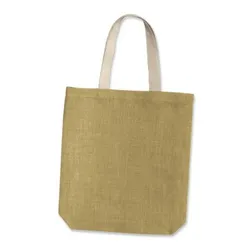 Thera Large Jute Tote Bag with Cotton Webbing Handles