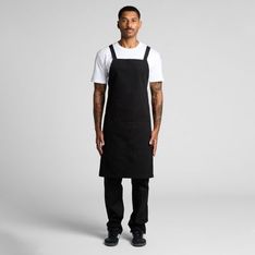 Carrie Cotton Canvas Cross Over Apron with Herringbone Straps