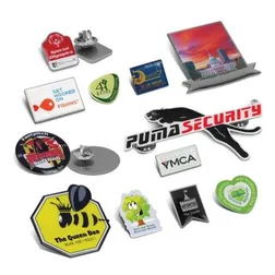 Custom Shape Metal Lapel Badges with Resin Dome