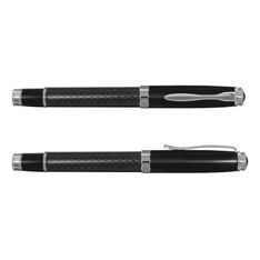 Statesman Luxury Carbon Fibre Rollerball Pen with Brass Cap