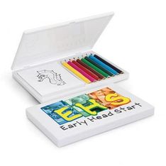 Eight Colour Pencils with Animal Colouring Pad