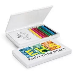 109028 Playtime Promotional Coloured Pencil Packs With Colouring Pad