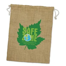 109070 Eco Safe Logo Jute Bags - Large