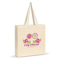 130gsm Natural Cotton Gusseted Shoulder Tote Bags