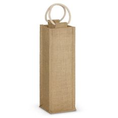 Napoli Laminated Jute Single Bottle Wine Carrier