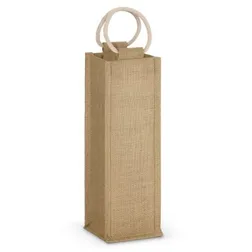 Napoli Laminated Jute Single Bottle Wine Carrier