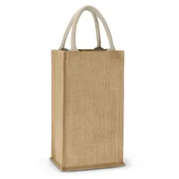 Donato Laminated Jute Double Wine Carrier