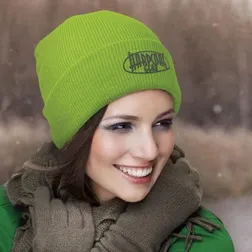 Everest Acrylic Rib Knit Beanie with Roll Cuff