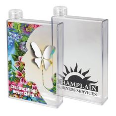 Clear Polystyrene Notebook Shape Hydration Flask