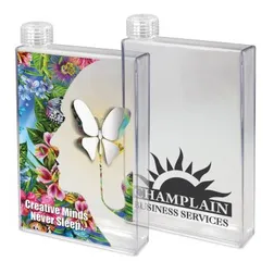 Clear Polystyrene Notebook Shape Hydration Flask