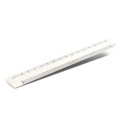 Professional Eight Scale Technical Ruler 30cm White Plastic