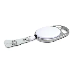 Evo Retractable Steel Spring ID Badge Holder with Carabiner Clip