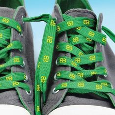 Branded Polyester Flat Shoelaces with Custom Print Area
