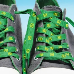Branded Polyester Flat Shoelaces with Custom Print Area
