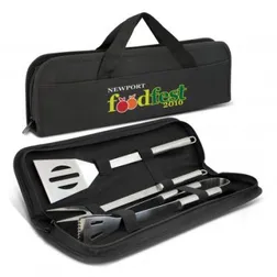 Stainless Steel Barbecue Tool Set with Case