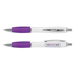 110810 Vistro Branded Pens With White Barrel