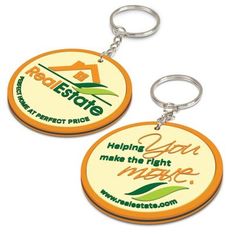 Custom Shape PVC Key Ring with 3D Moulded Design