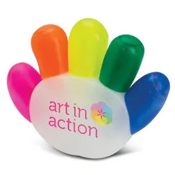Hand Shaped Five Colour Ink Highlighter Set