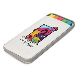 Plastic Case Five Colour Ink Highlighter Set